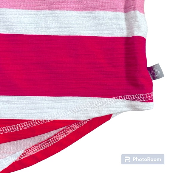 🆕 T by Talbots Lp PETITE Large UPF 50 Stretchy Knit Textured Stripe Top - Picture 4 of 6